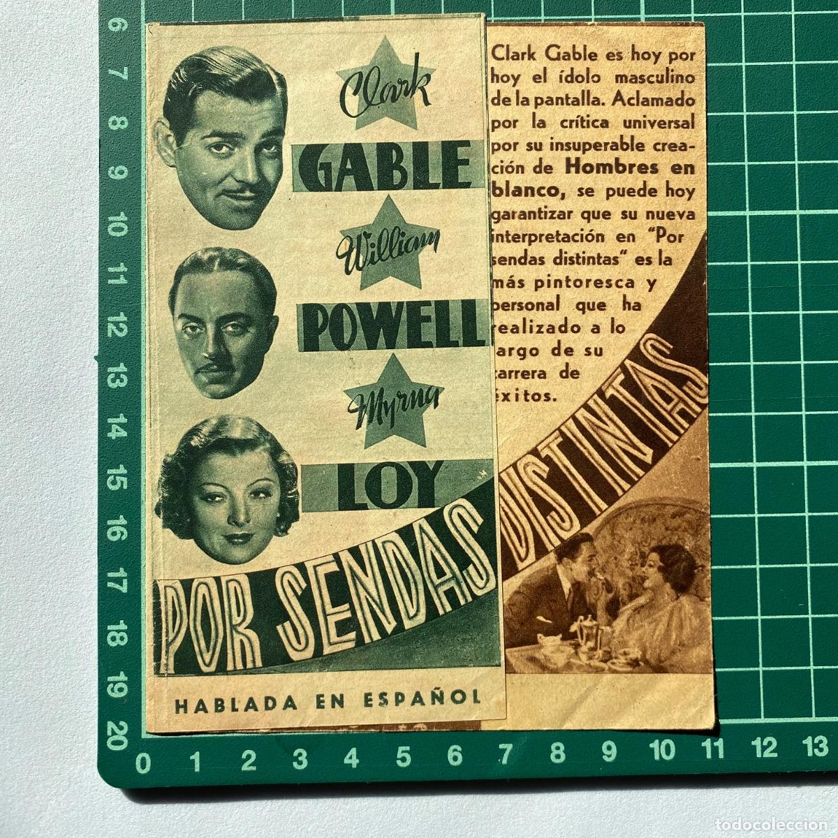  Foglietti di film di film antichi di cinema: Programa de cine folleto de mano pelicula Por sendas distintas Salon Royal 1935