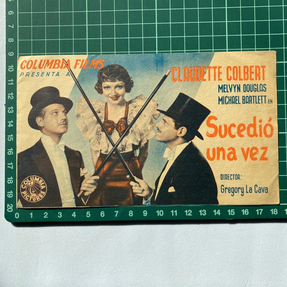  Foglietti di film di film antichi di cinema: Programa de cine folleto de mano pelicula Sucedio una vez Capitol 1936