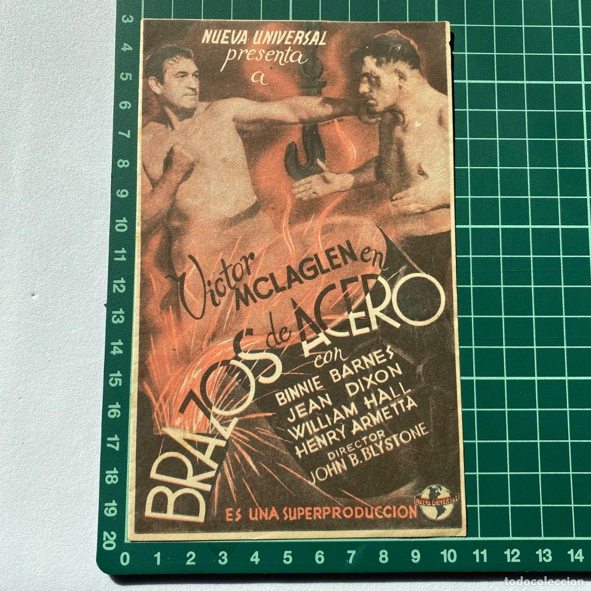  Foglietti di film di film antichi di cinema: Programa de cine folleto de mano pelicula Brazos de acero Capitol Cinema 1939