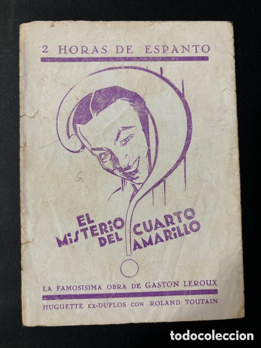 Foglietti di film di film antichi di cinema: Programa el misterio del cuarto amarillo roland toutain con publicidad gran teatro ideal cinema A11