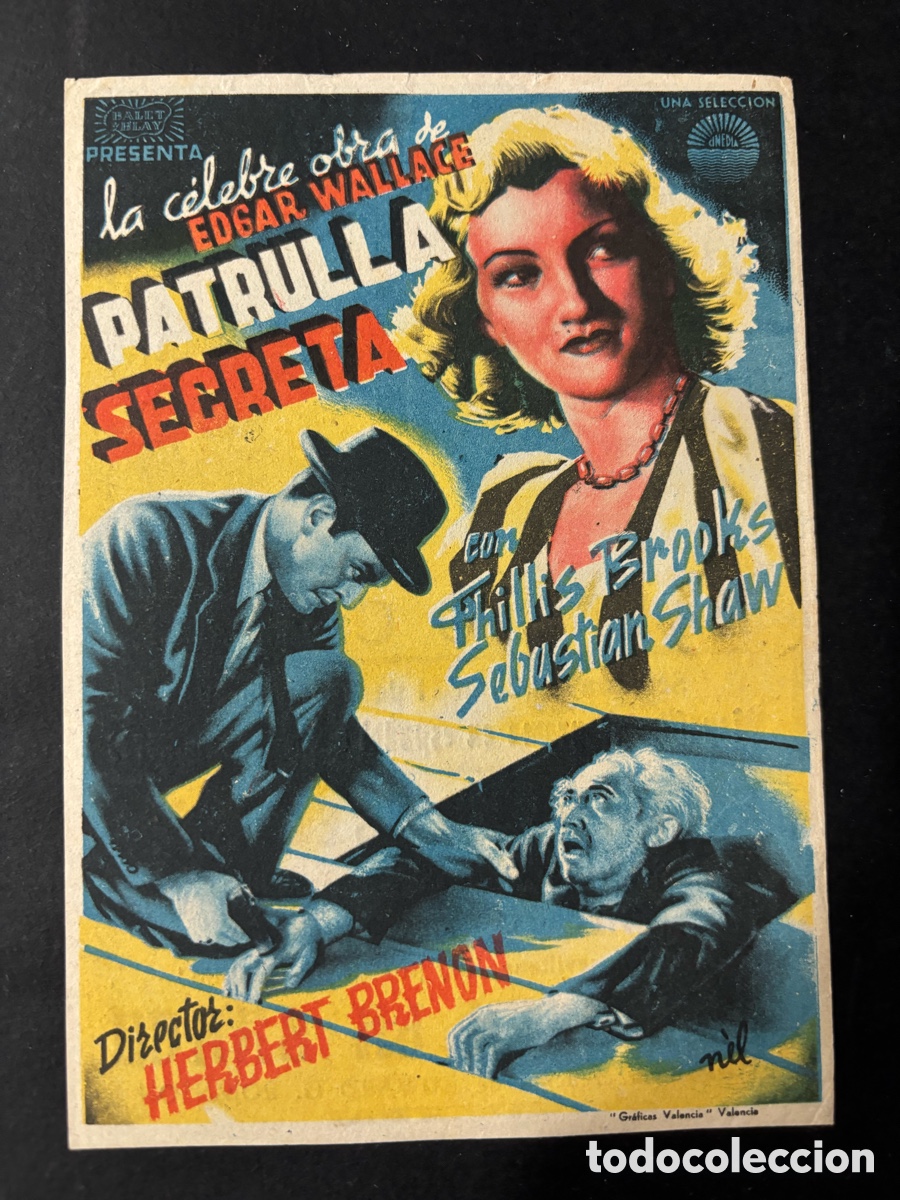  Foglietti di film di film antichi di cinema: Programa patrulla secreta phillis brooks con publicidad palacio cinema A11