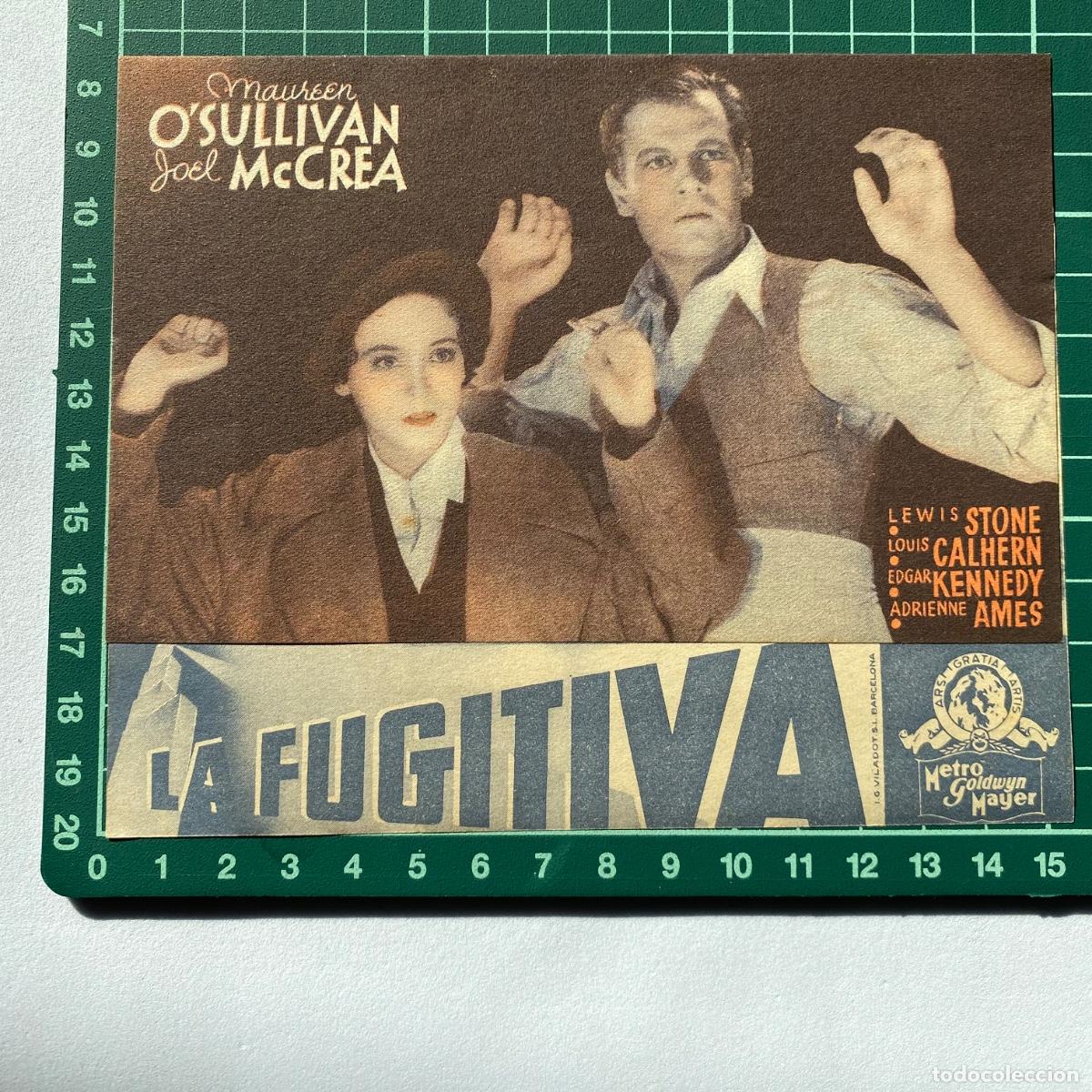  Foglietti di film di film antichi di cinema: Programa de cine folleto de mano pelicula La fugitiva