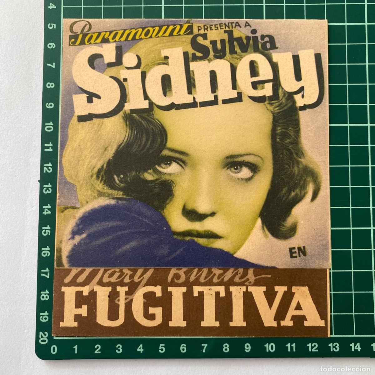  Flyers Publicitaires de films Anciens: Programa de cine folleto de mano pelicula fugitiva salon royal 1937