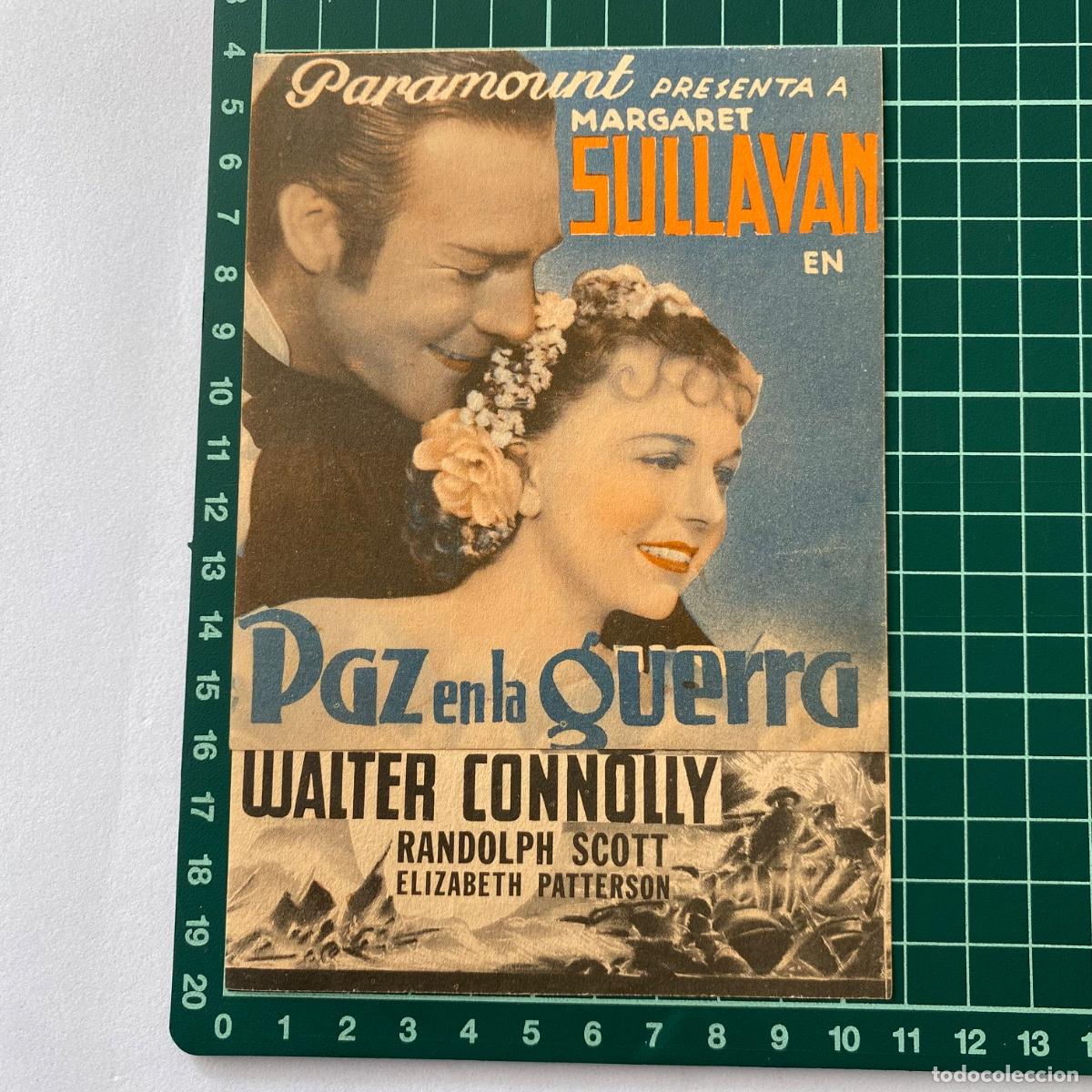 Flyers Publicitaires de films Anciens: Programa de cine folleto de mano pelicula Paz en la guerra Capitol cinema 1937