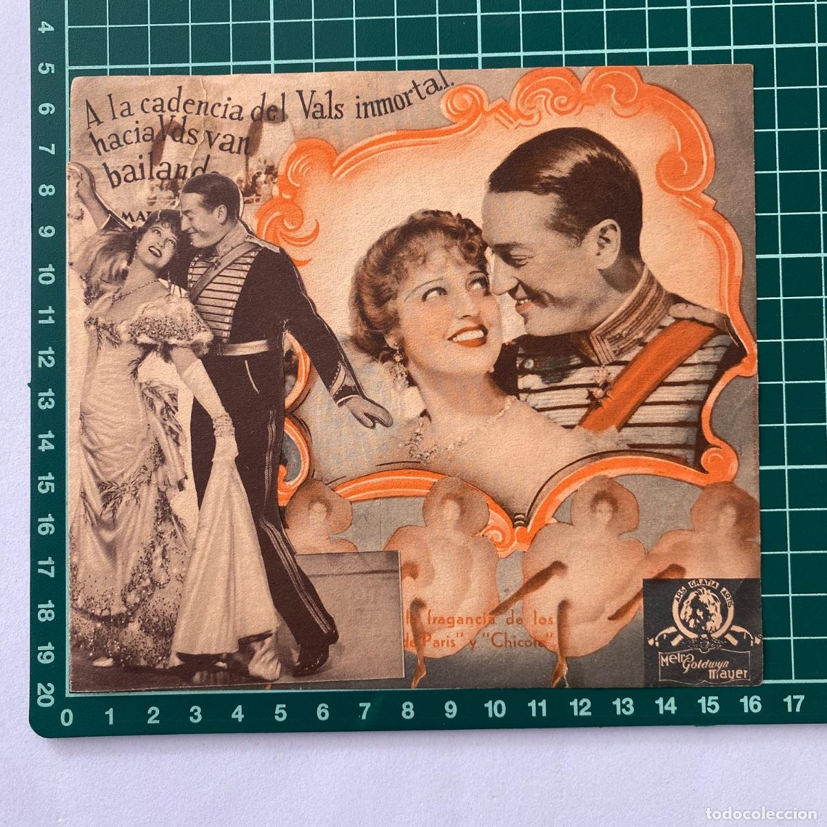  Flyers Publicitaires de films Anciens: Programa de cine folleto de mano pelicula La viuda alegre Salon royal 1935