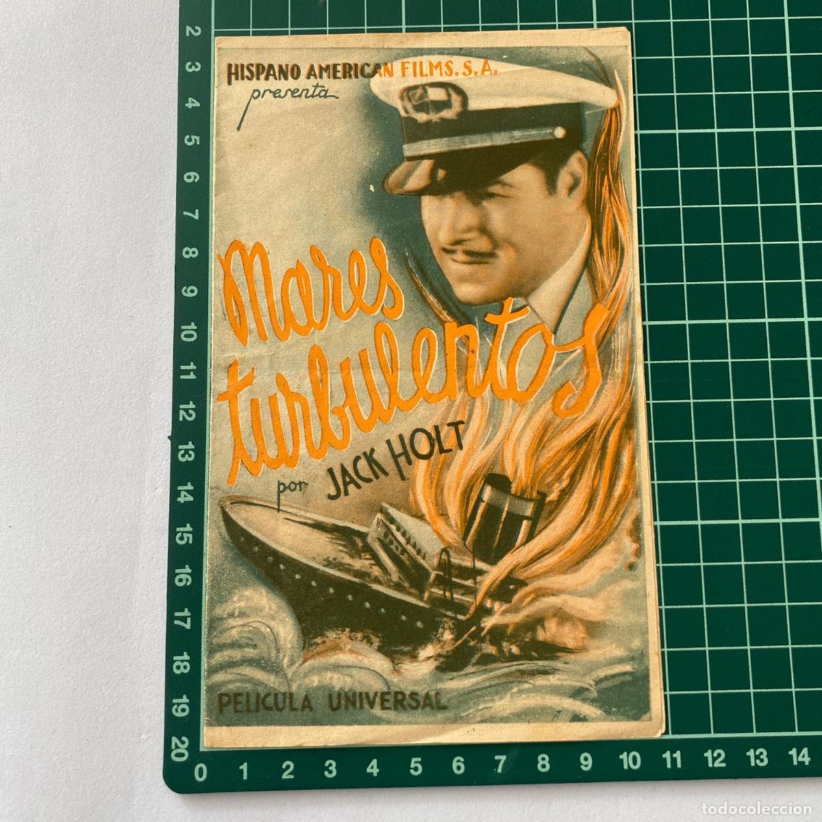 Folhetos de m&atilde;o de filmes antigos de cinema: Programa de cine folleto de mano pelicula Mares turbulentos Capitol Cinema 1940