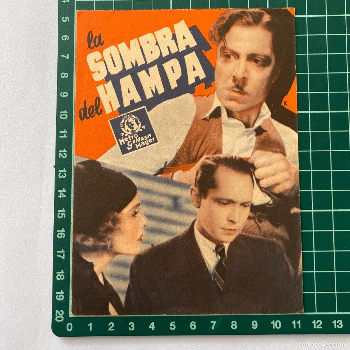 Folhetos de m&atilde;o de filmes antigos de cinema: Programa de cine folleto de mano pelicula La sombra del Hampa