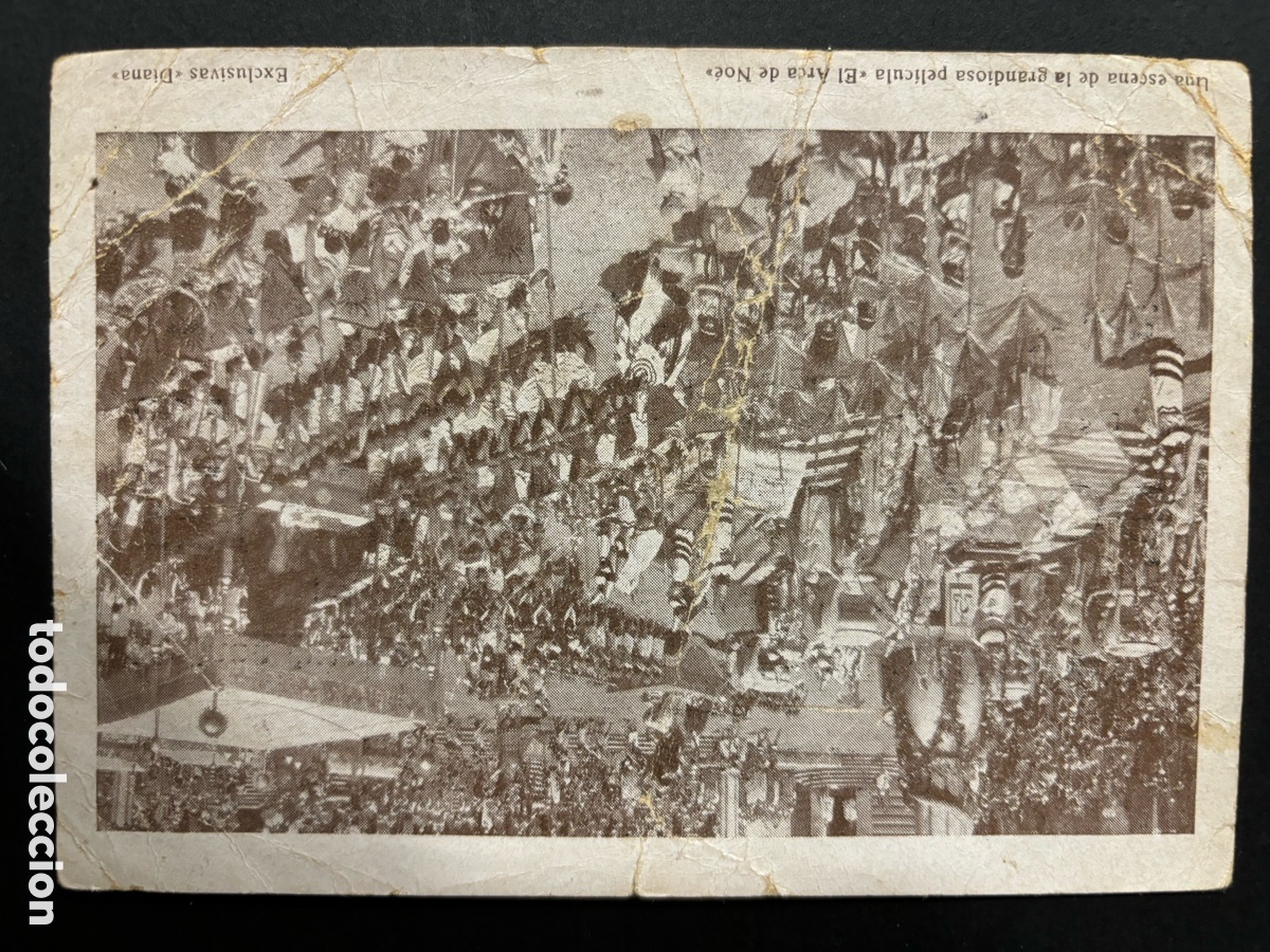 Folhetos de m&atilde;o de filmes antigos de cinema: Programa el arca de No&eacute; dolores costello con publicidad teatro Mora Huelva A11