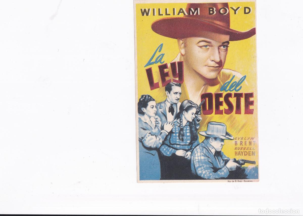 Cine: FOLLETO DE MANO. LA LEY DEL OESTE. - Foto 1