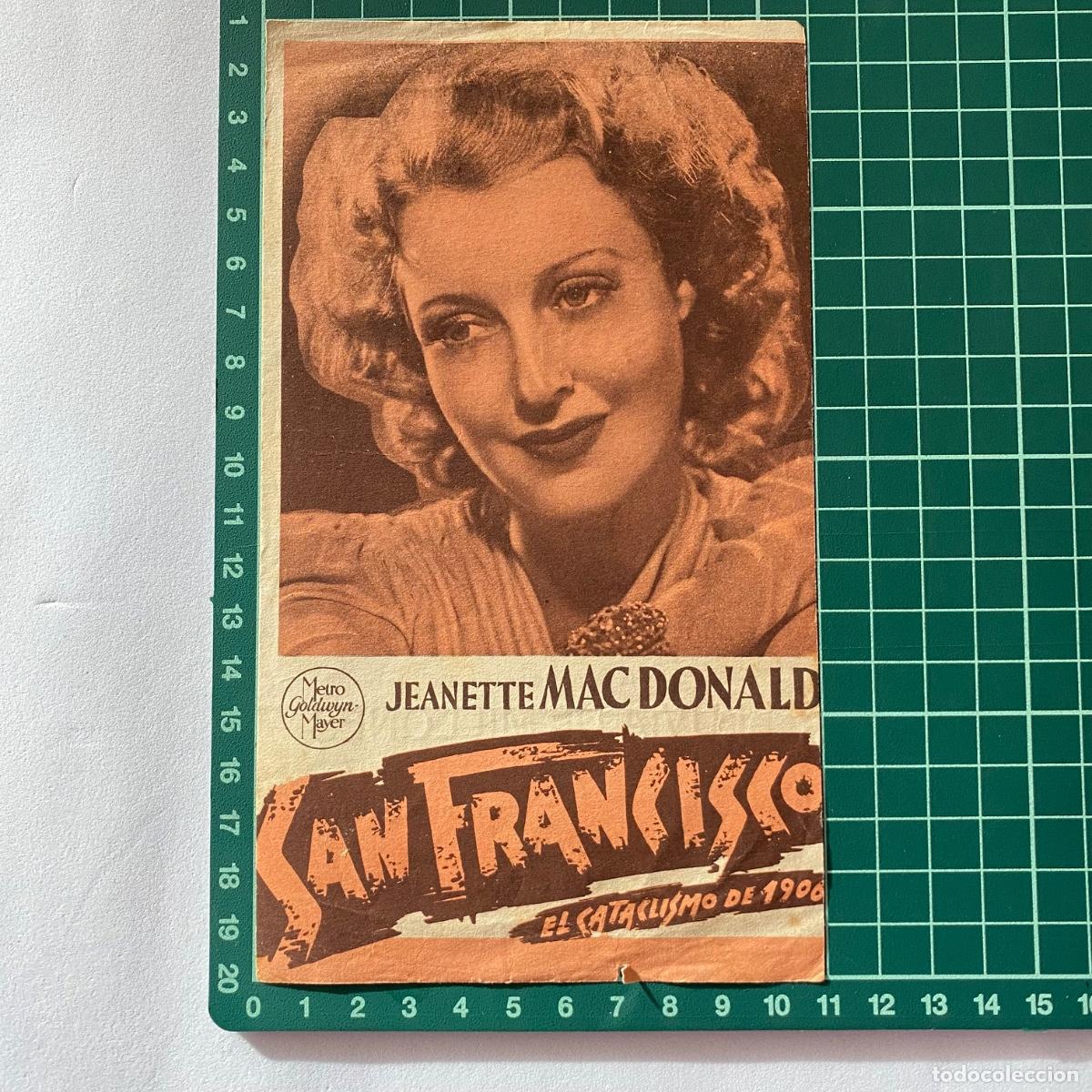 Cine: Programa de cine folleto de mano pelicula San Francisco Palacio del cinema