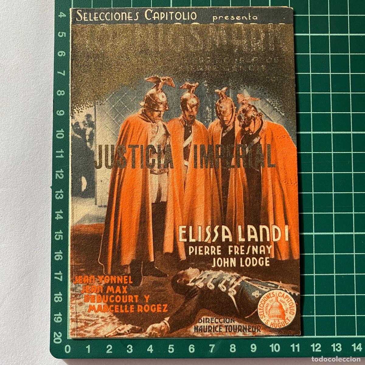  Flyers Publicitaires de films Anciens: Programa de cine folleto de mano pelicula Justicia Imperial