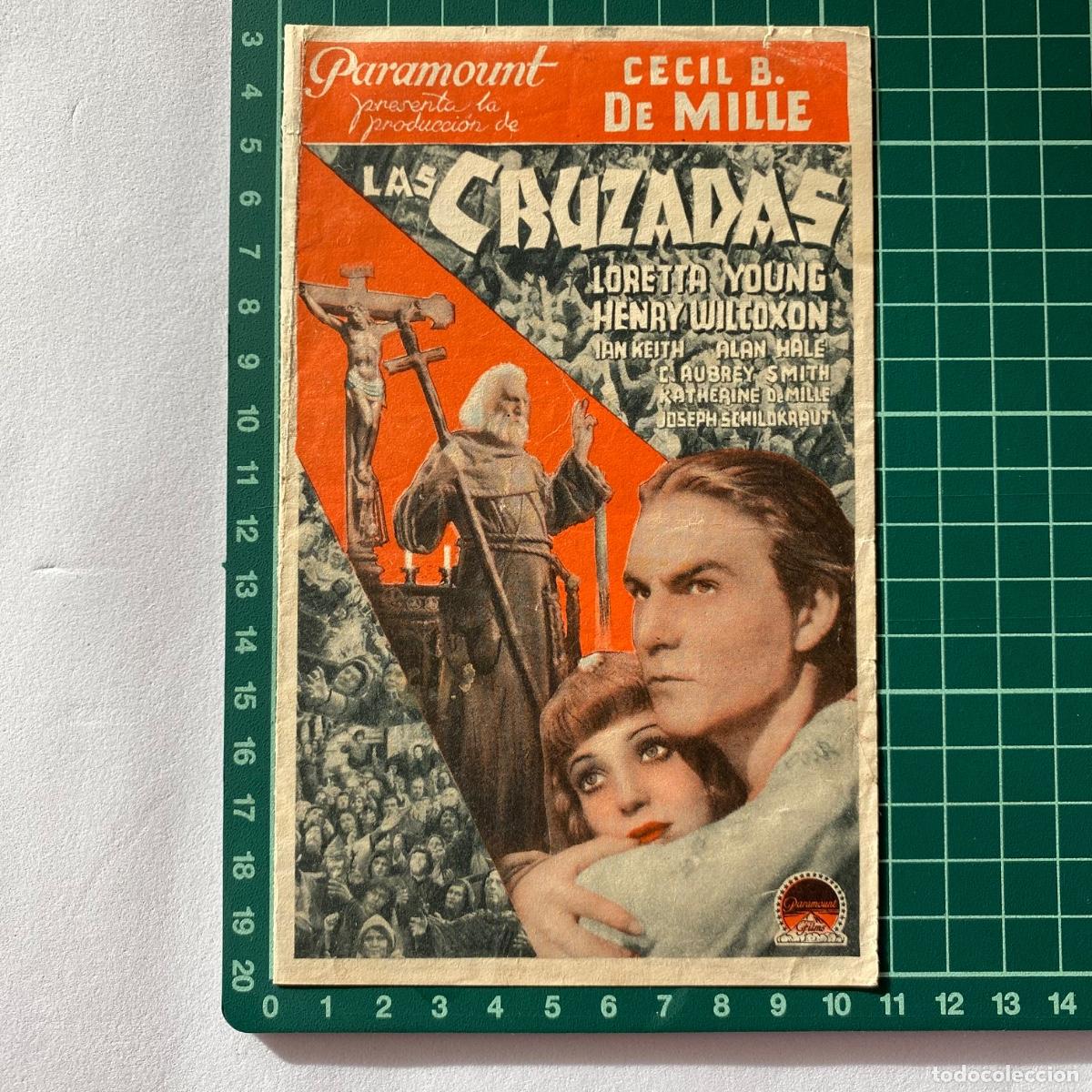 Flyers Publicitaires de films Anciens: Programa de cine folleto de mano pelicula Las cruzadas Salo Carme 1936