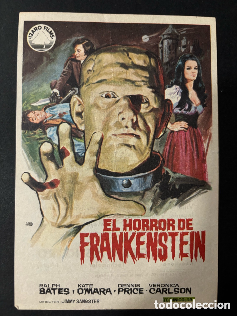 Cine: Programa el horror de frankenstein Ralph bates con publicidad cine capitol malaga A11