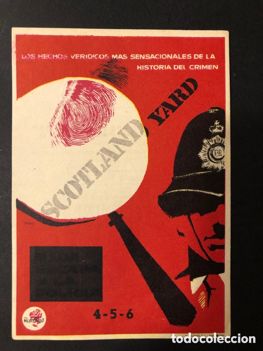 Cinema: Programa scotland yard nada escapa a la polic&iacute;a con publicidad cines casal catequistico masnou A11