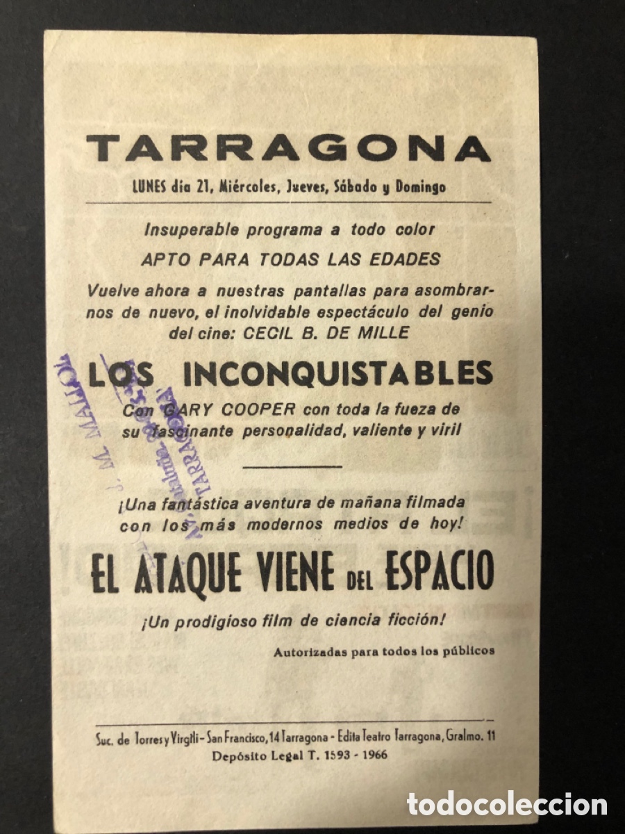 Cine: Programa el ataque viene del espacio con publicidad cine tarragona A11 - Foto 2