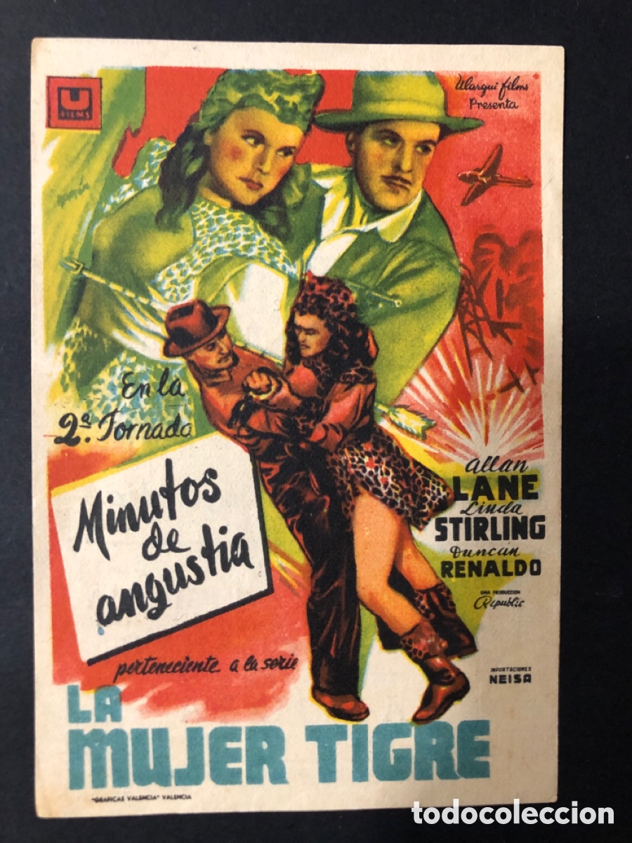 Cinema: Programa la mujer tigre minutos de angustia con publicidad teatro navarro Villarrobledo A11