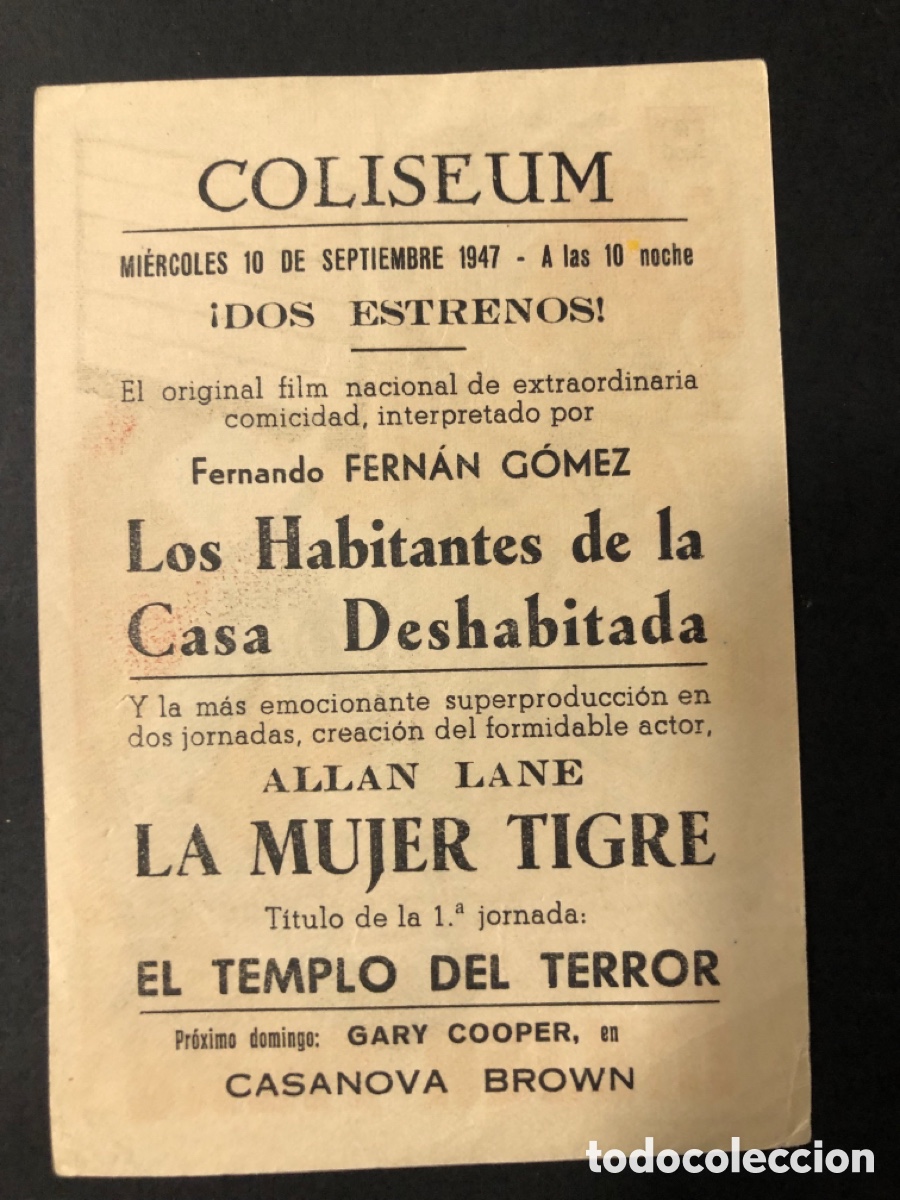 Cine: Programa la mujer tigre con publicidad cine coliseum A11 - Foto 2