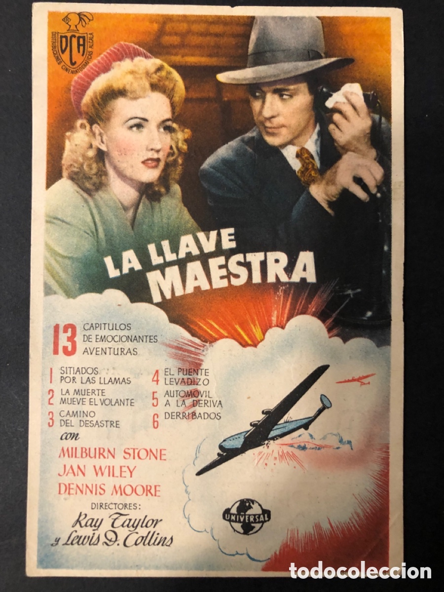 Cinema: Programa la llave maestra con publicidad cine banda primitiva liria A11