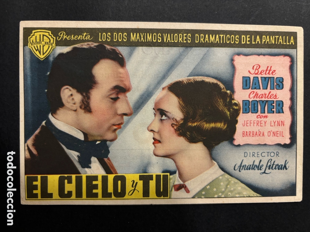 Cine: Programa el cielo y tu bette davis con publicidad teatro espa&ntilde;ol Algemes&iacute; A11 - Foto 1