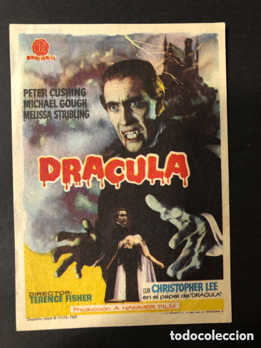 Cine: Programa dracula Christopher lee con publicidad teatro principal cinema A11 - Foto 1