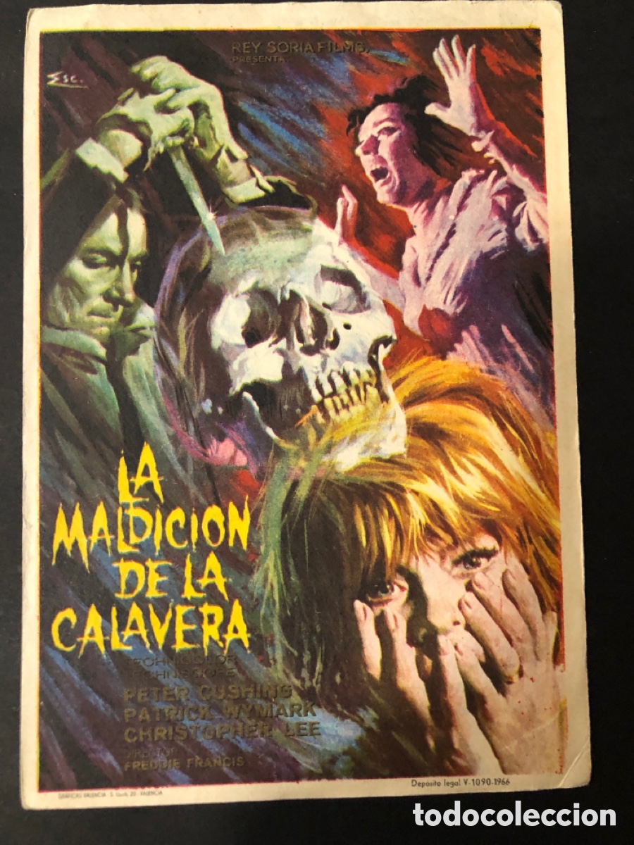 Cine: Programa la maldicion de la calavera peter cushing con publicidad cine filarm&oacute;nica bilbao A11