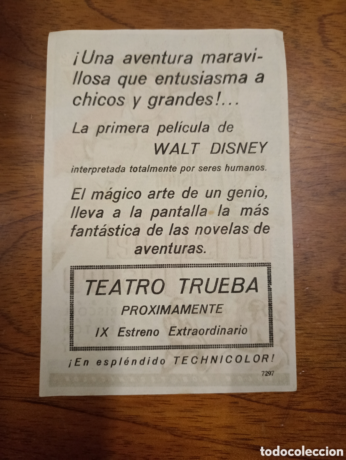 Cine: Folleto la isla del tesoro Teatro trueba - Foto 2