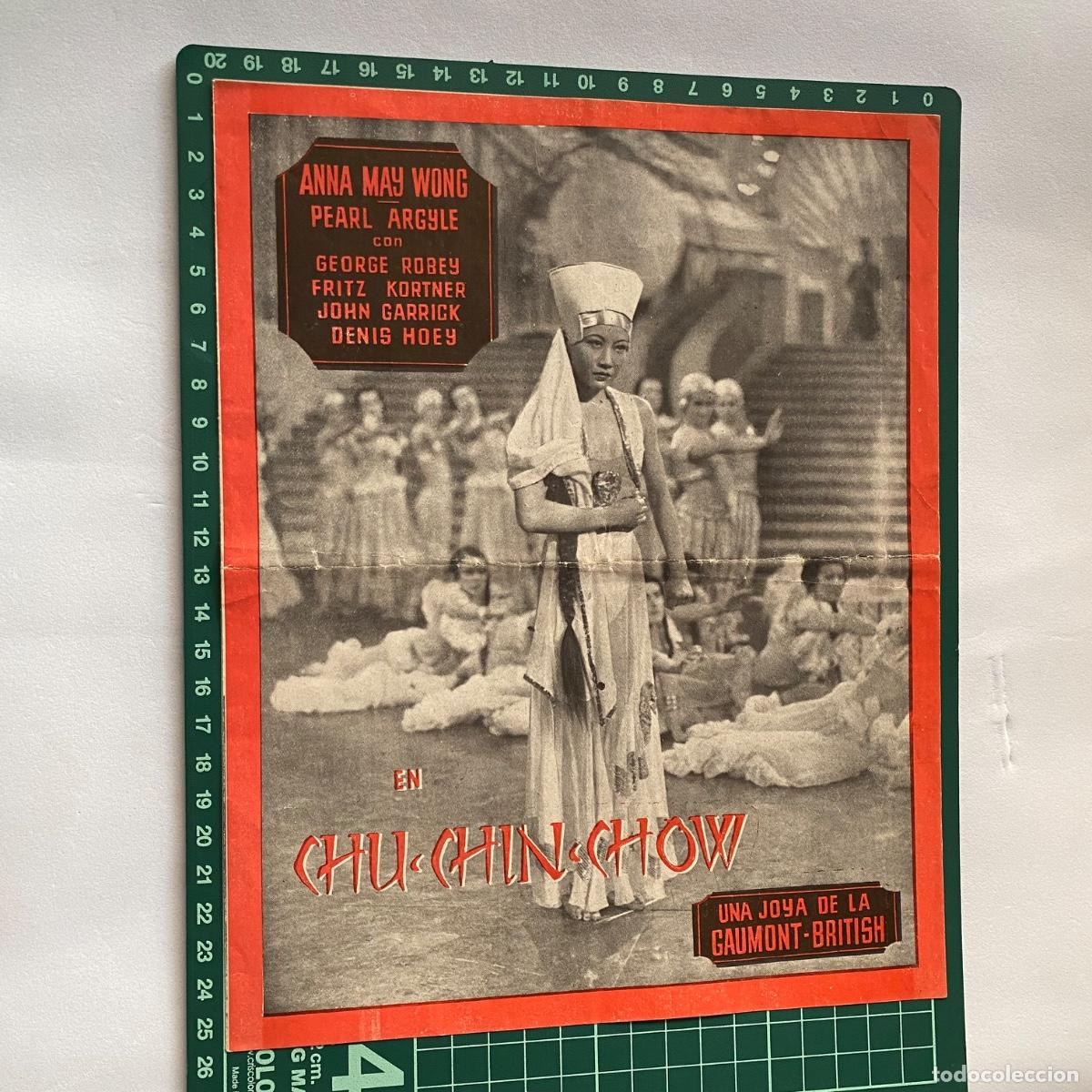 Cinema: Programa de cine folleto de mano pelicula Chu chin chow Cinema Goya