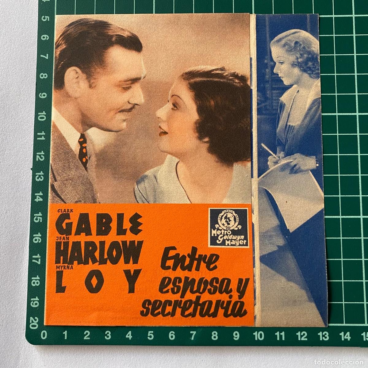 Cinema: Programa de cine folleto de mano pelicula Entre esposa y secretaria