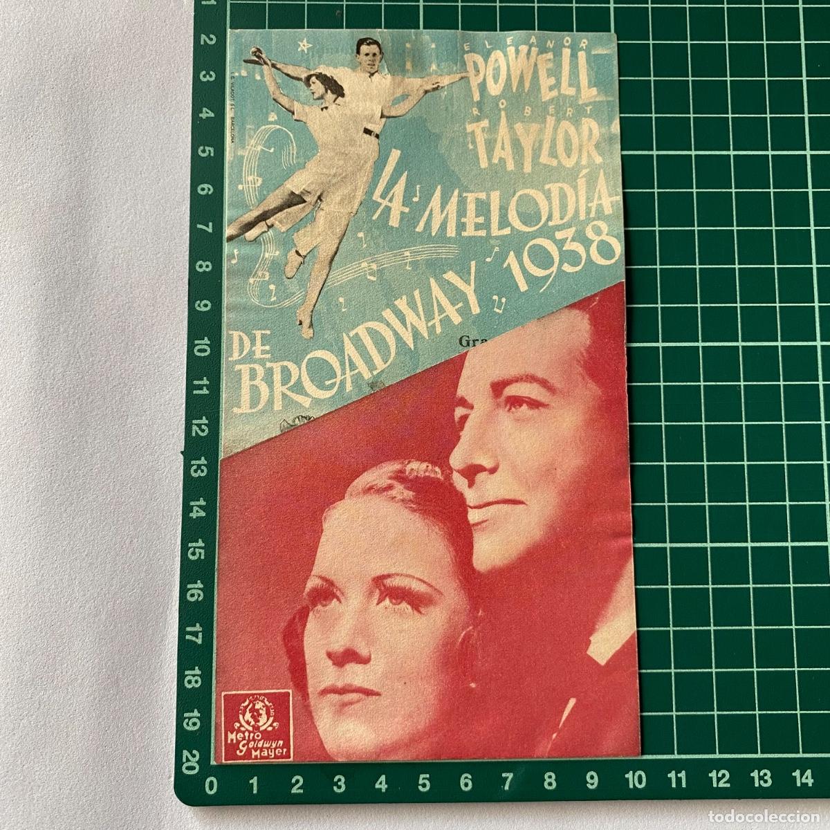 Cinema: Programa de cine folleto de mano pelicula La melodia de broadway 1938 Salon Royal