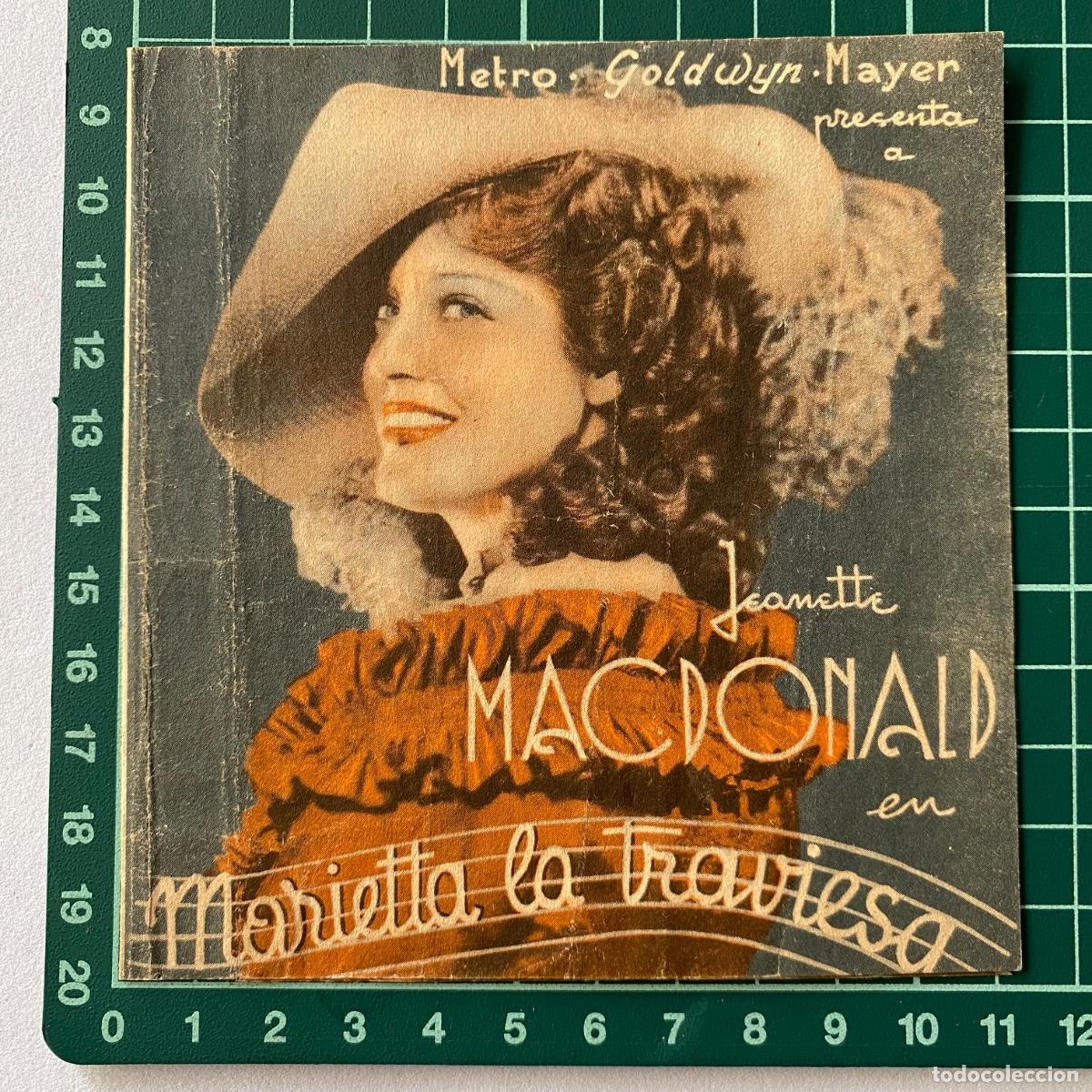 Cinema: Programa de cine folleto de mano pelicula Marietta la traviesa Capitol 1936
