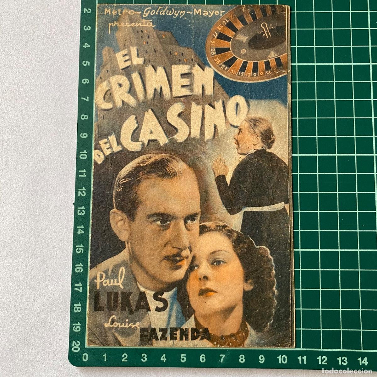 Cinema: Programa de cine folleto de mano pelicula El crimen del casino Teatro Romea