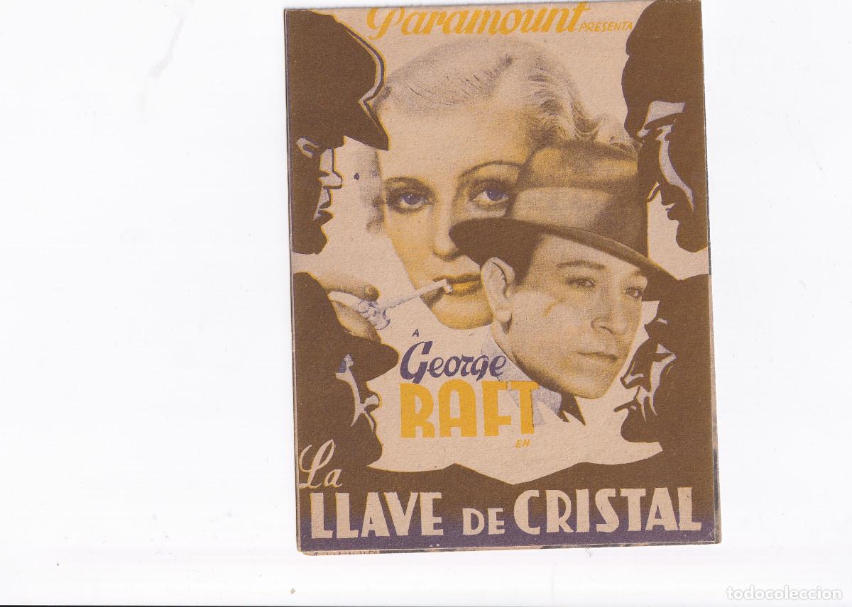 Cine: FOLLETO DE MANO. - LA LLAVE DE CRISTAL. George Raft. (Programa doble) - Foto 1