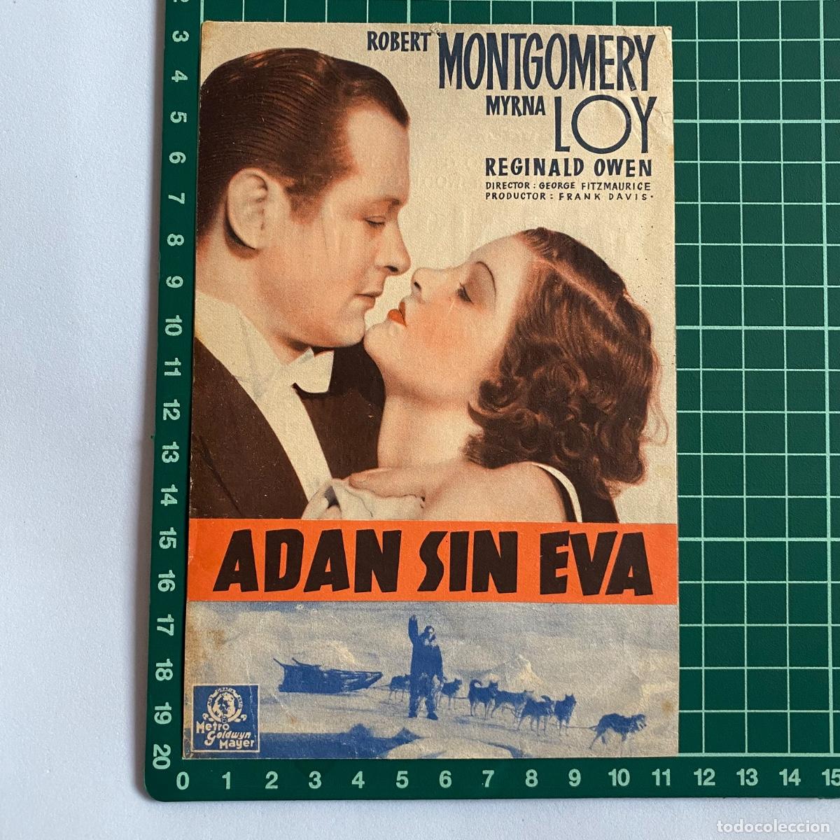 Cinema: Programa de cine folleto de mano pelicula Adan sin eva Cine Gran via