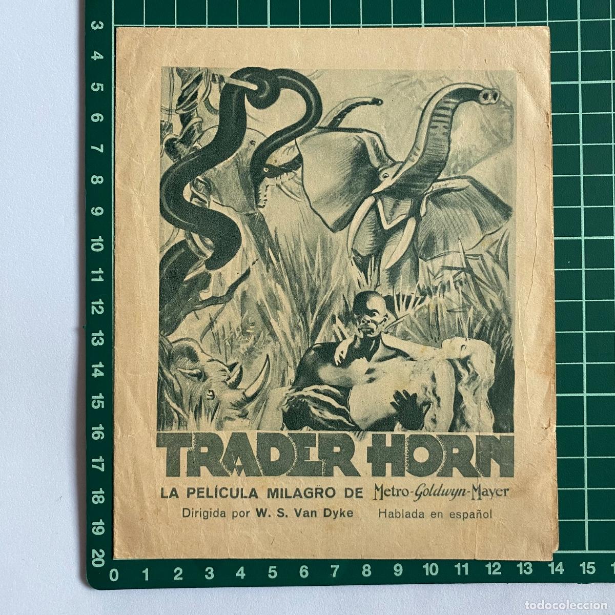 Cinema: Programa de cine folleto de mano pelicula Trader horn Royal 1932