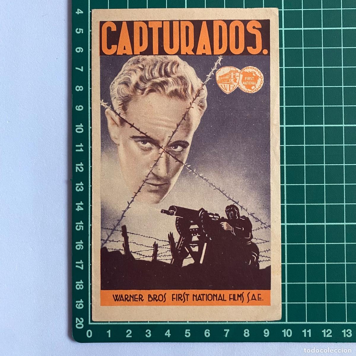 Cinema: Programa de cine folleto de mano pelicula Capturados Capitol 1935