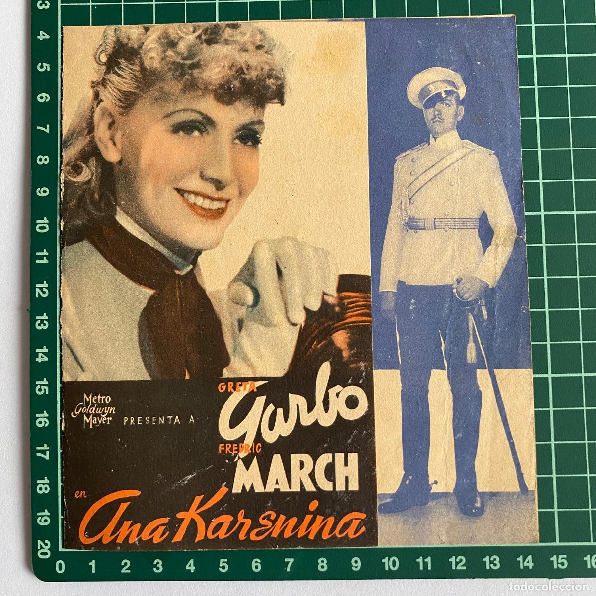 Cinema: Programa de cine folleto de mano pelicula Ana Karenina Salon Royal 1936