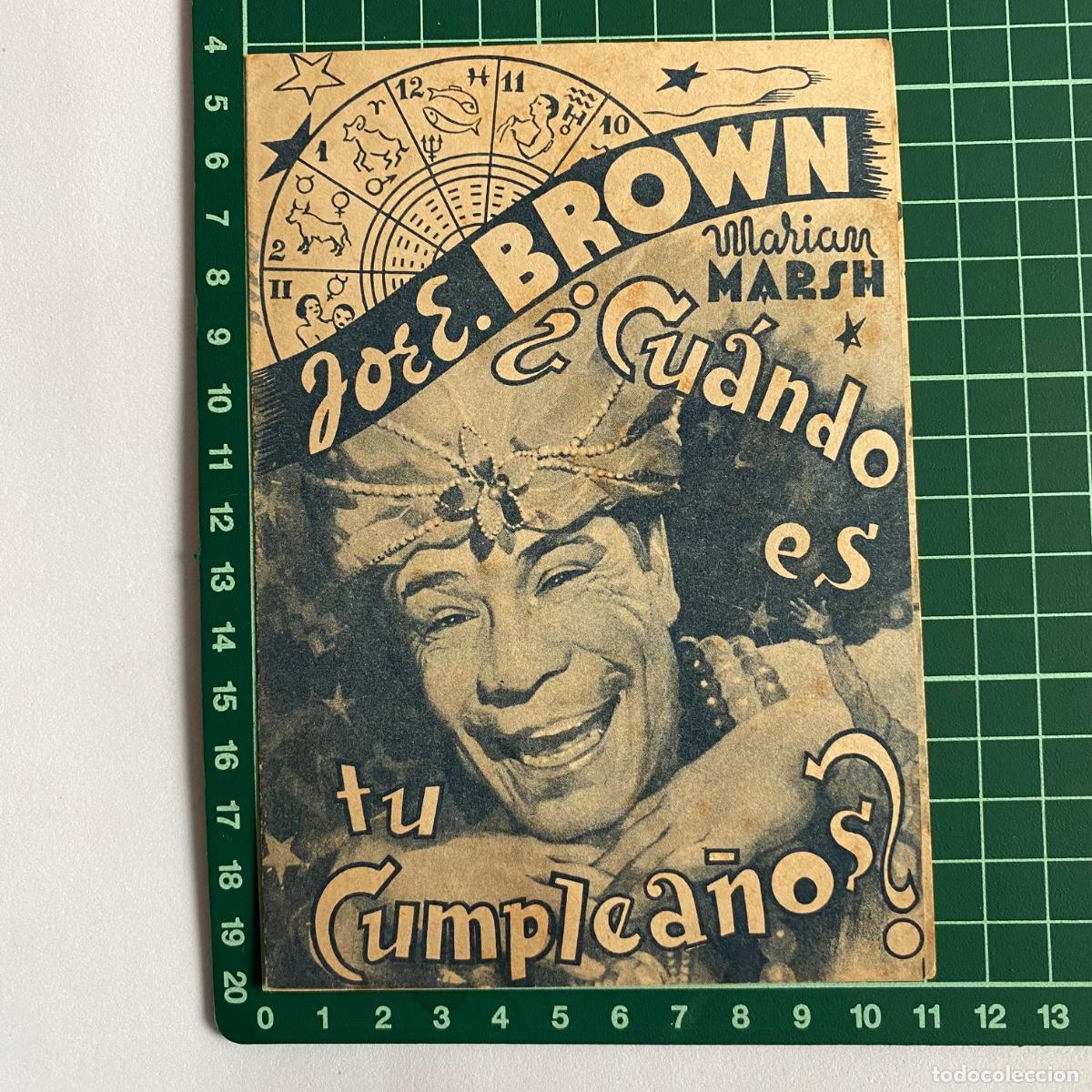Cinema: Programa de cine folleto de mano pelicula Cuando es tu cumplea&ntilde;os Capitol cinema 1941