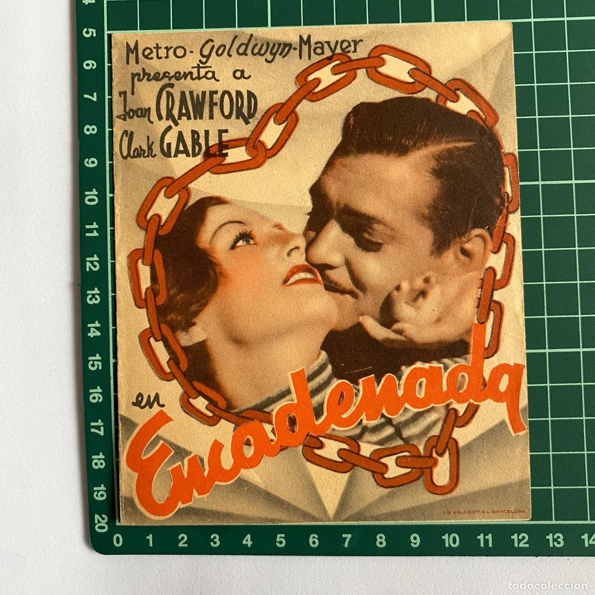 Cinema: Programa de cine folleto de mano pelicula Encadenada Salon Royal