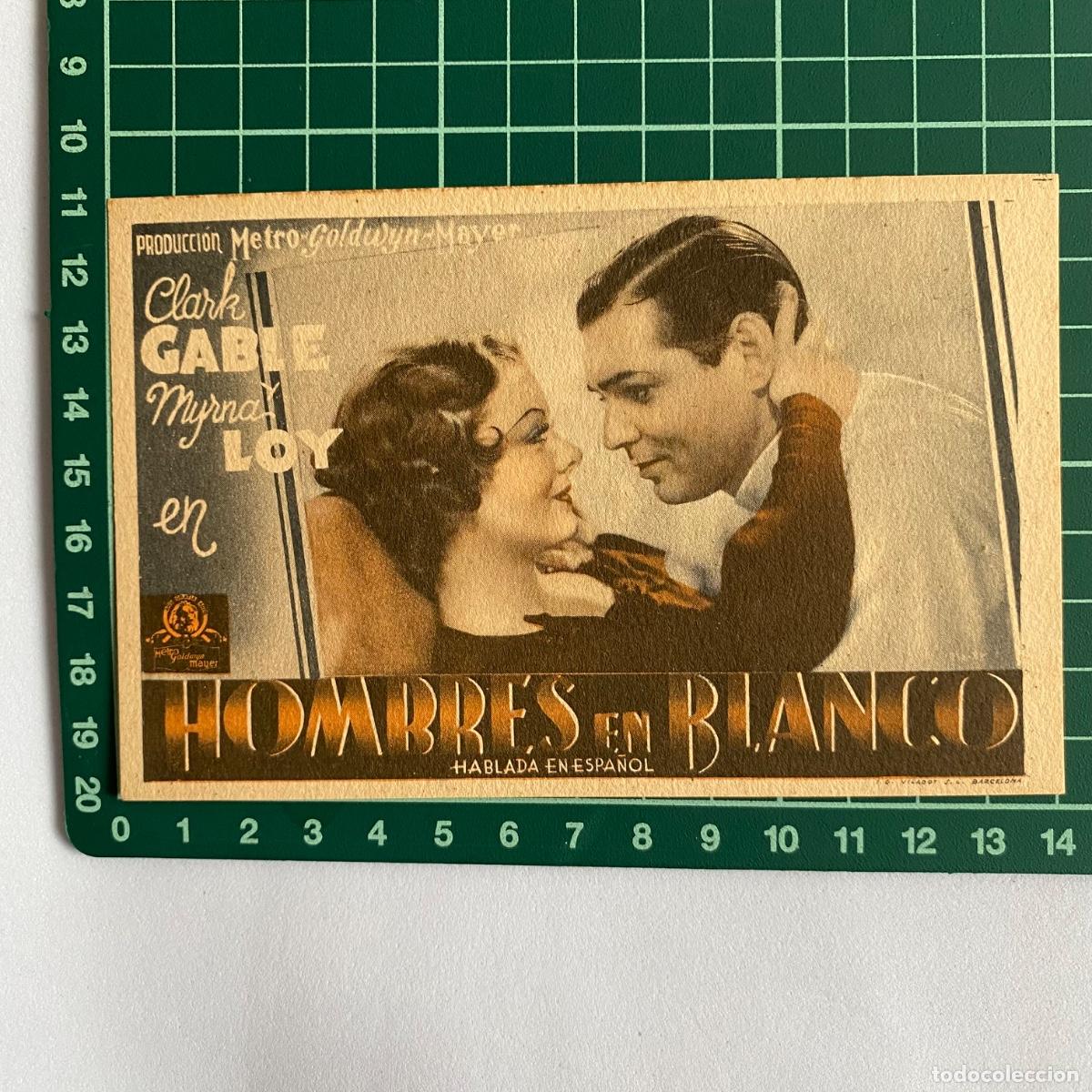 Cine: Programa de cine folleto de mano pelicula Hombres en blanco - Foto 1
