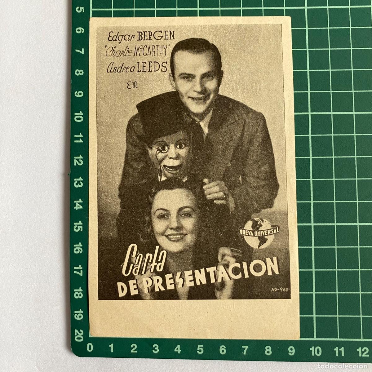 Cinema: Programa de cine folleto de mano pelicula carta de presentacion Ideal 1940