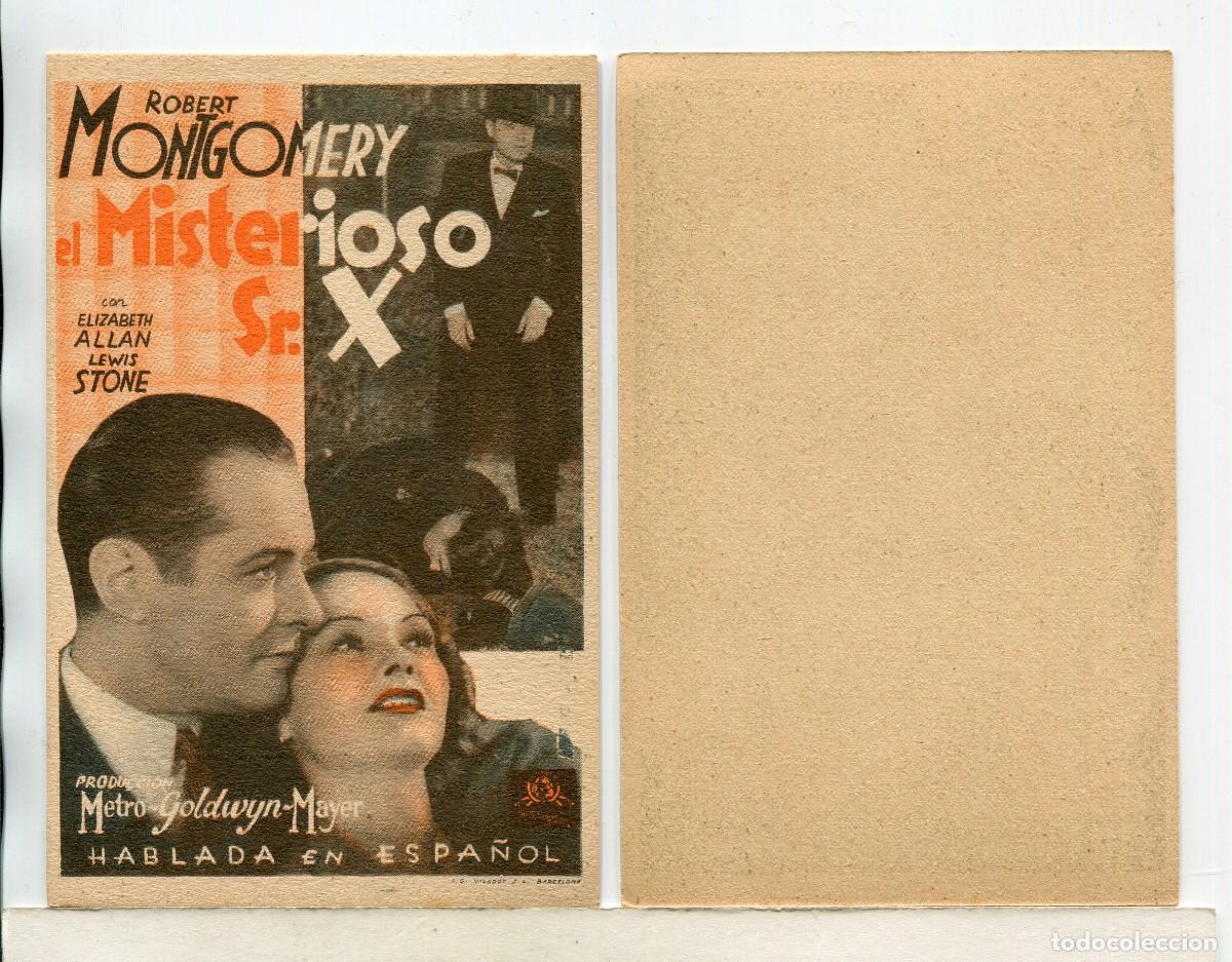 Cine: EL MISTERIOSO Sr. X, con Robert Montgomery. - Foto 1