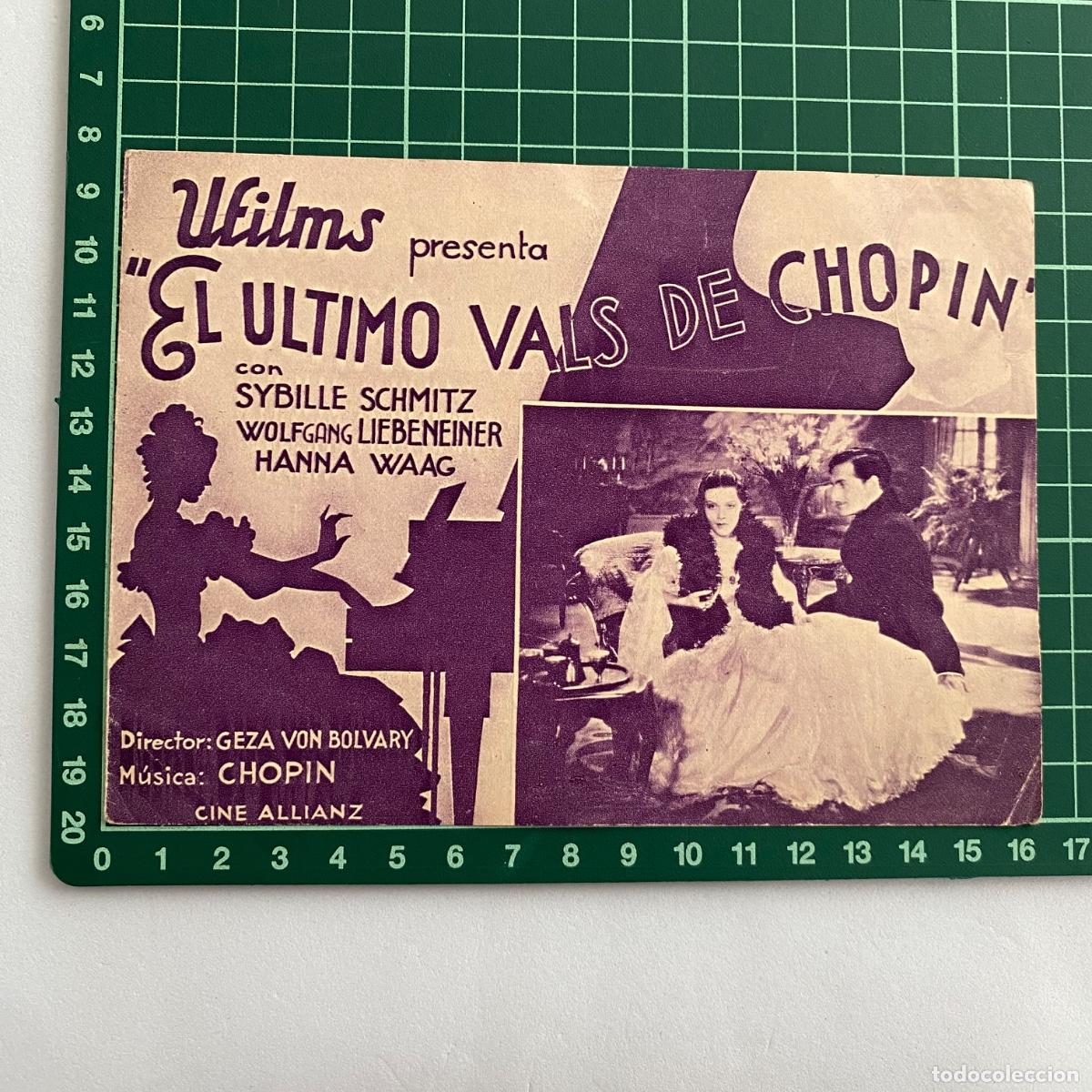  Foglietti di film di film antichi di cinema: Programa de cine folleto de mano pelicula El ultimo vals de chopin Salon Royal 1935