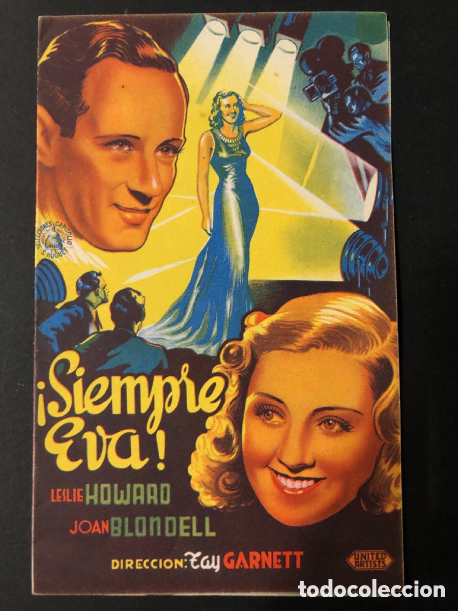  Foglietti di film di film antichi di cinema: Programa siempre Eva leslie howard con publicidad cine lirico valencia A11