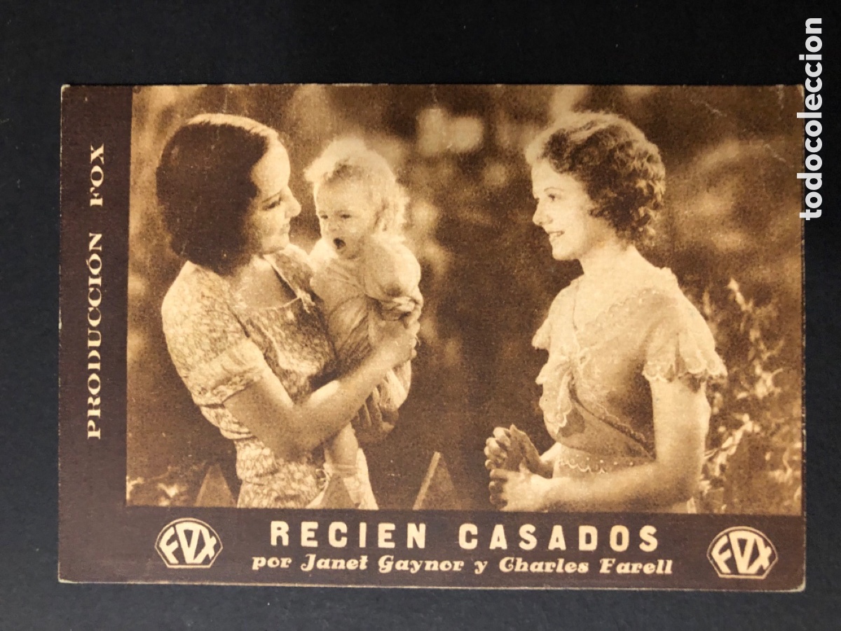  Foglietti di film di film antichi di cinema: Programa reci&eacute;n casados janet Gaynor con publicidad sociedad musical alboraya A11