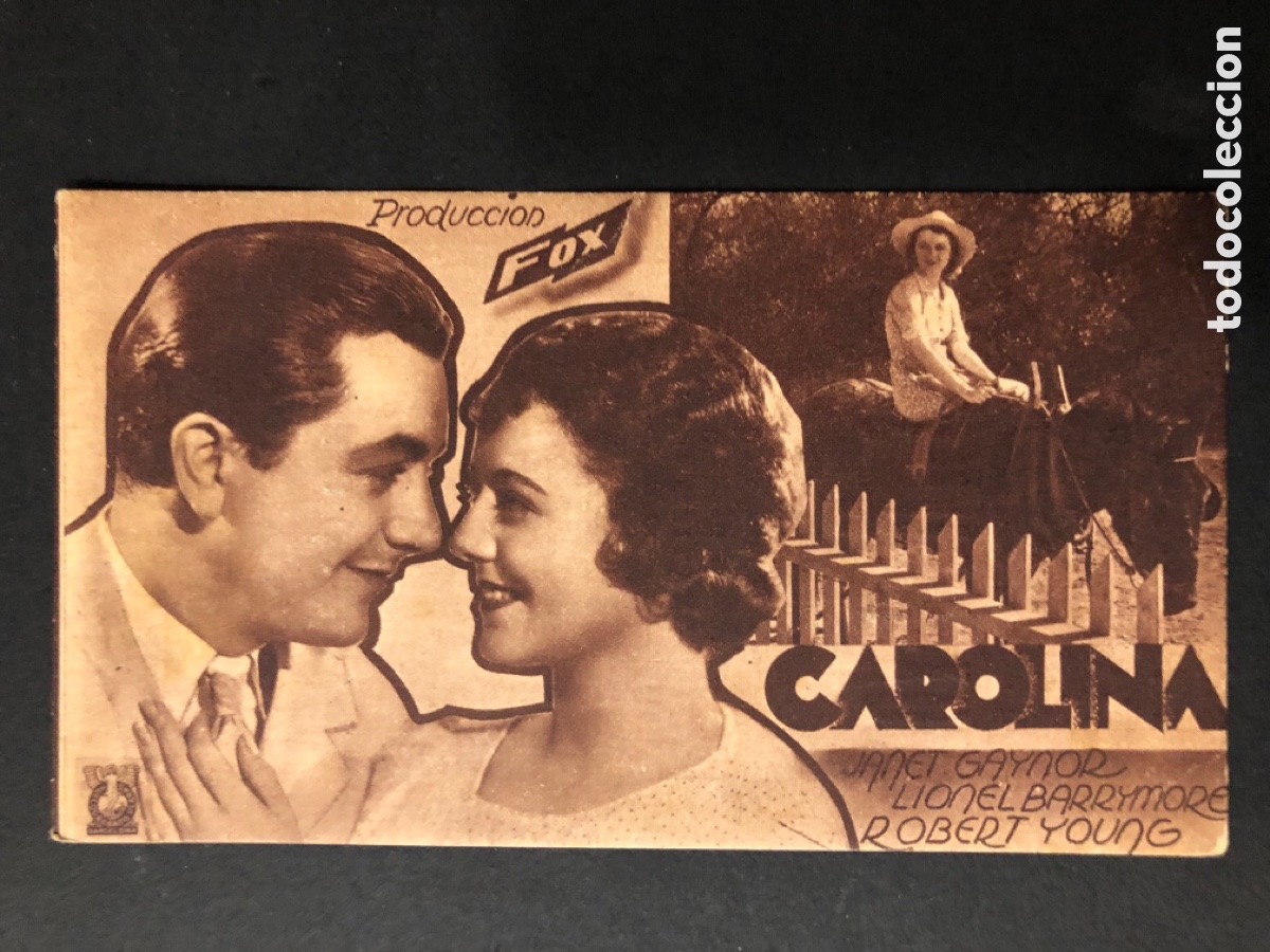  Foglietti di film di film antichi di cinema: Programa carolina janet Gaynor con publicidad teatro principal cine lirico valencia A11
