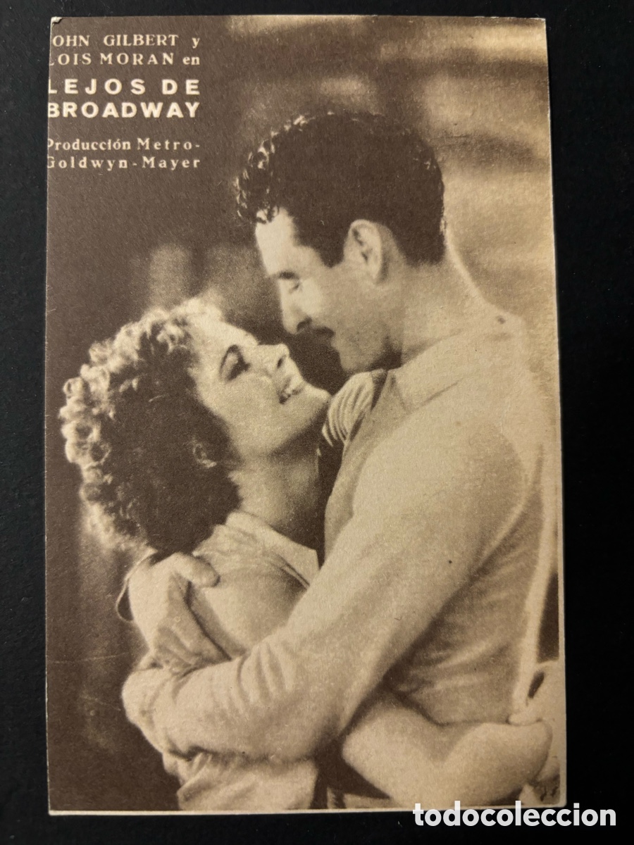  Foglietti di film di film antichi di cinema: Programa tarjeta MGM lejos de broadway john Gilbert con publicidad teatro pradera A11