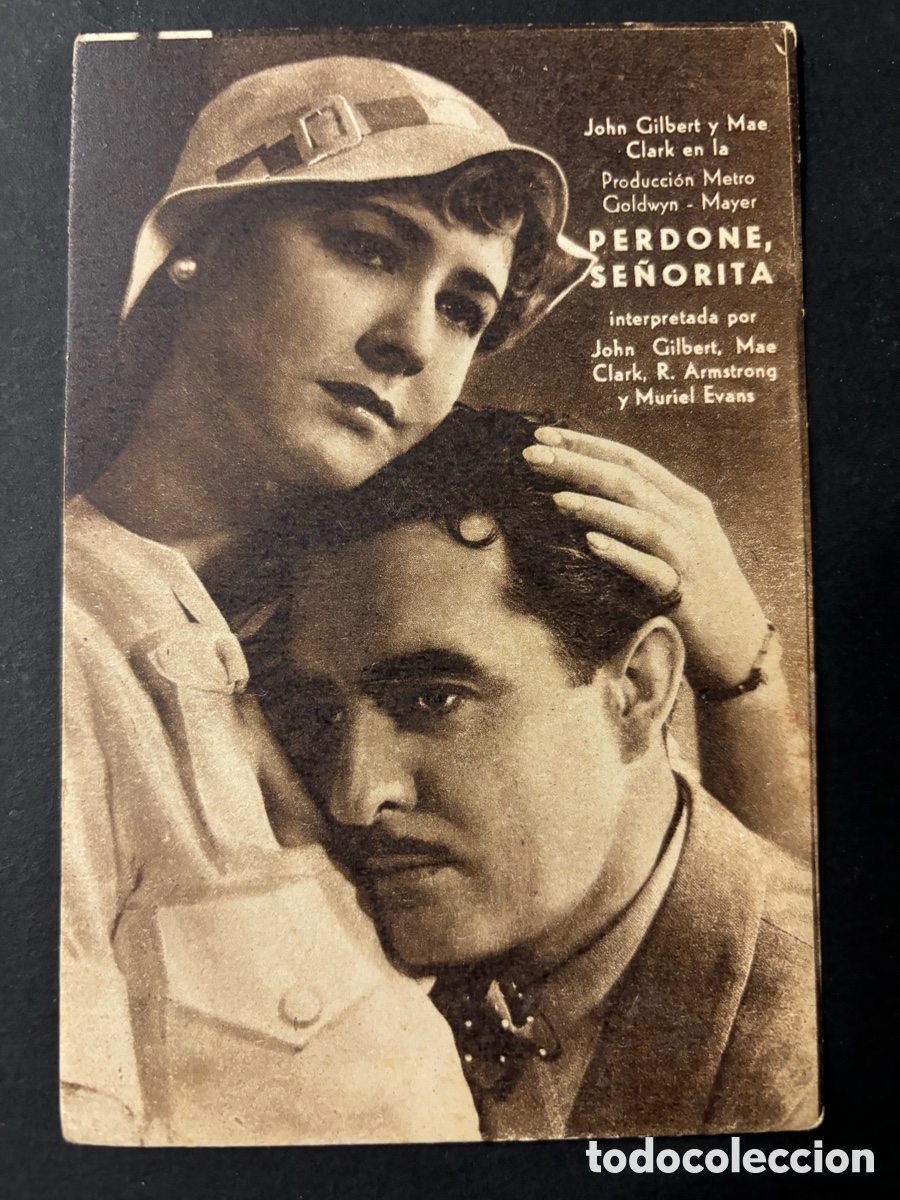 Cine: Programa tarjeta MGM perdone se&ntilde;orita john Gilbert A11 - Foto 1