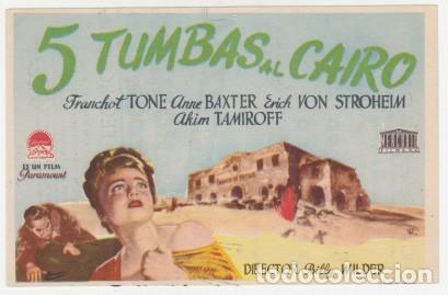 Cine: 5 TUMBAS AL CAIRO (Sin publicidad) - Foto 1