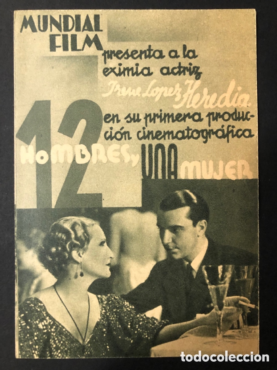 Cine: Programa 12 hombres y una mujer irene L&oacute;pez heredia con publicidad sal&oacute;n Dore A10