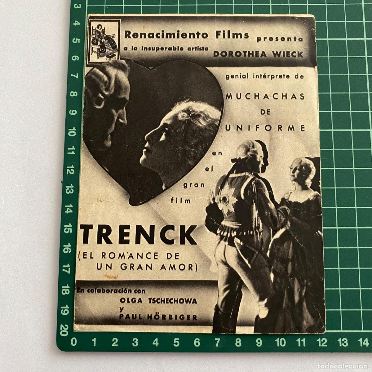 Cine: Programa de cine folleto de mano pelicula Trenck Capitol